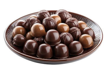 chocolate candies in brown bowl