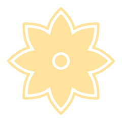 黄色いシンプルな花アイコン