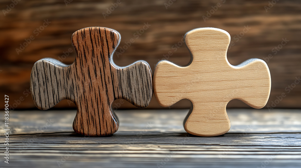Poster a jigsaw game symbol represents a business strategy, success solution and joining us, the idea is me