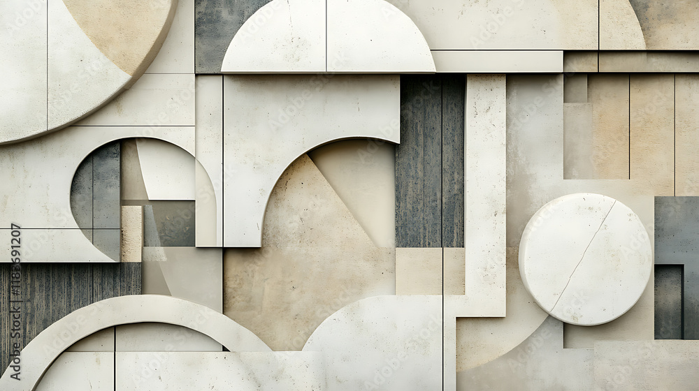 Aufkleber Abstract background design with multicolored geometric shapes