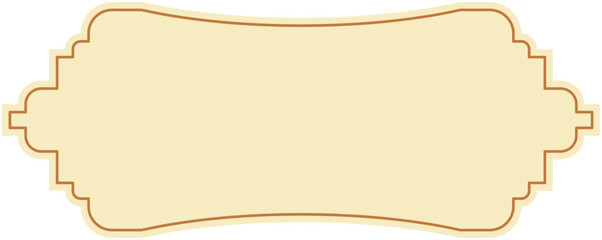 Elegant Beige Decorative Frame with Brown Outline