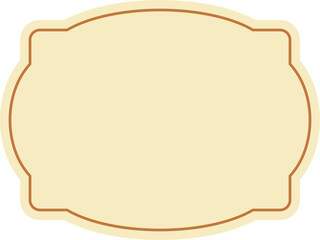 Elegant Cream and Brown Label Design, A Versatile Blank Template for Various Applications
