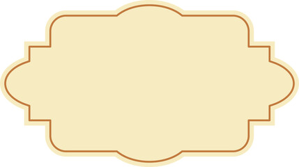 Elegant Cream and Brown Decorative Frame