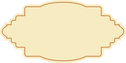 Elegant Cream and Brown Decorative Frame, Perfect for Vintage Designs, Certificates, or Invitations