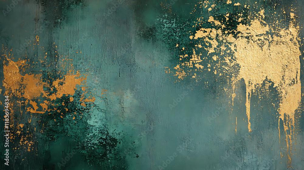 Poster abstract background with a green color