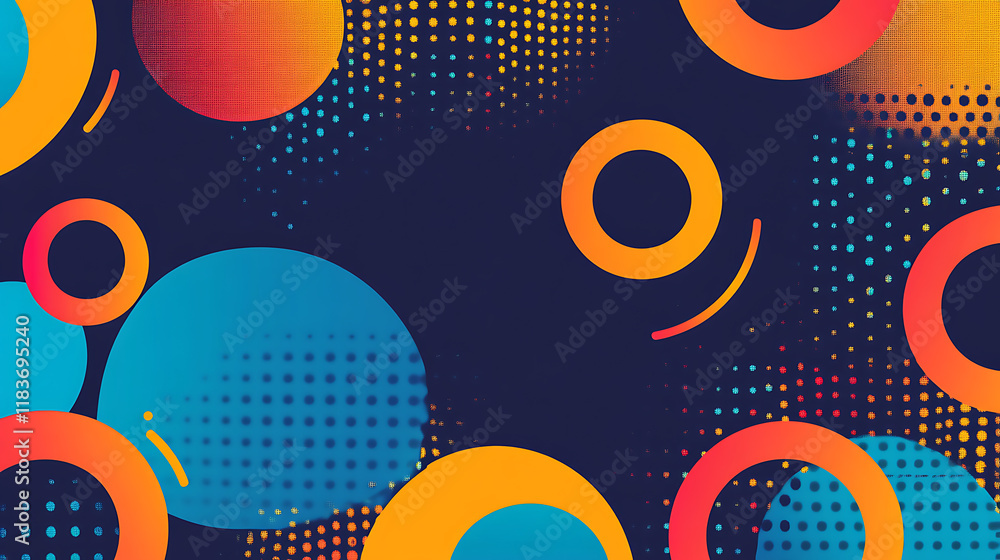Poster background with vibrant colors, abstract colorful background, abstract colorful background with circ