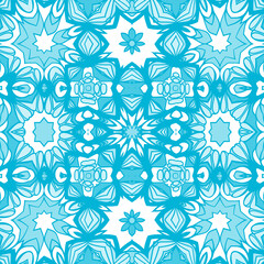 Blue Natural Harmony Seamless pattern