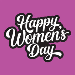 happy women's day typography