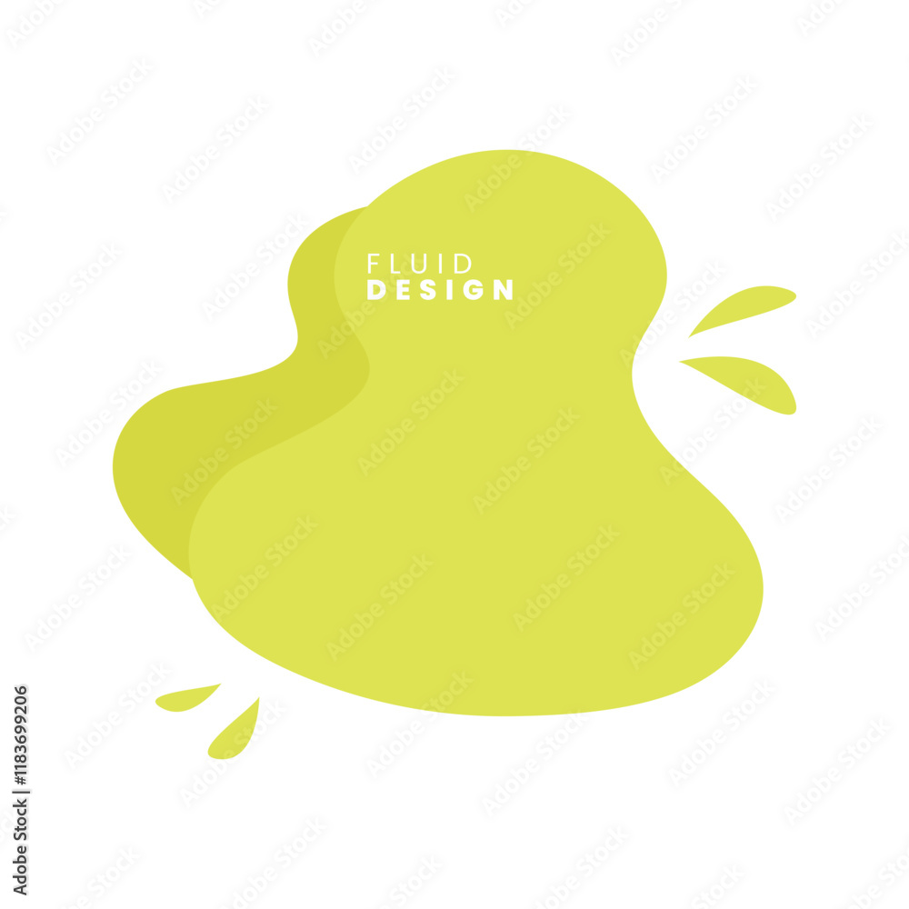 Poster abstract blob liquid shape elements. modern graphic elements.