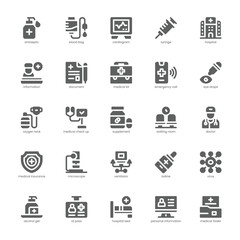 Hospital Icon pack for your website, mobile, presentation, and logo design. Hospital Icon glyph design. Vector graphics illustration and editable stroke.