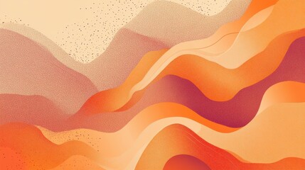 Fototapeta premium Abstract Orange And Beige Wave Pattern Design