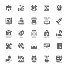 Recycling Icon pack for your website, mobile, presentation, and logo design. Recycling Icon glyph design. Vector graphics illustration and editable stroke.