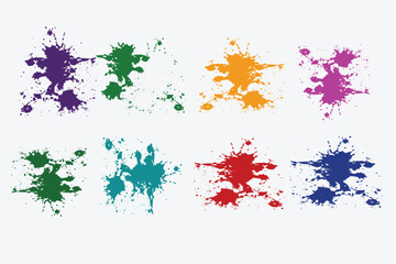 happy holi festival background Vibrant Watercolor Rainbow Paint Splash on White Background Vector Illustration. 