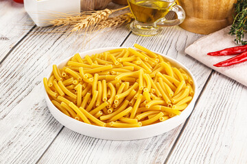 Italian pasta Maccherony for cooking