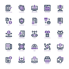 Digital Nomad Icon pack for your website, mobile, presentation, and logo design. Digital Nomad Icon dual tone design. Vector graphics illustration and editable stroke.