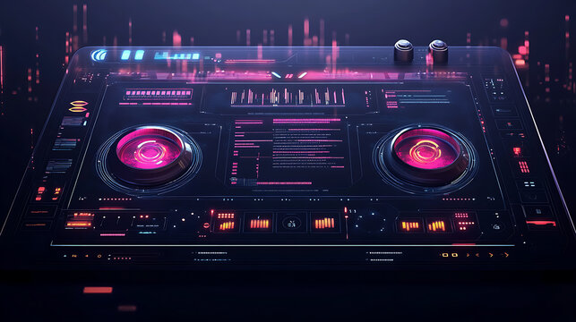 Futuristic user interface, hud, gui for game background design, technology background, digital data