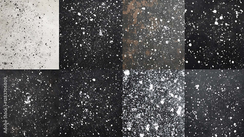 Poster grey grainy texture with distressed white overlay, snow effects pack textured with grain noise parti