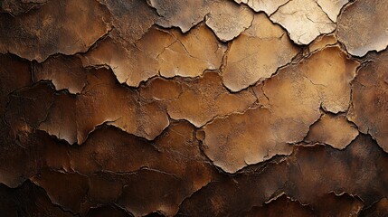 Abstract Brown Texture: Cracked Earth, Dried Mud, or Aged Bark