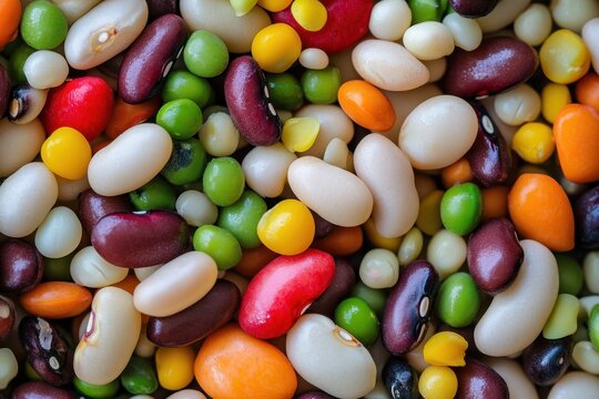Fresh nutritious bean salad featuring black eyed peas or goat peas known locally as borulce salatasi Close up