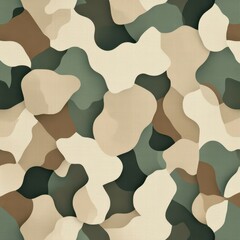 Abstract Camouflage Pattern in Earthy Tones
