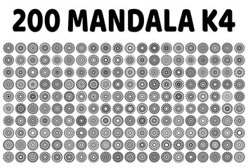 various mandala collections - 200 set yoga pattern