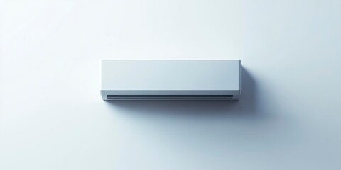 White air conditioner on the white wall