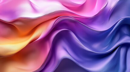 Obraz premium The background in this 3D rendering showcases holographic twisted shapes that are in motion