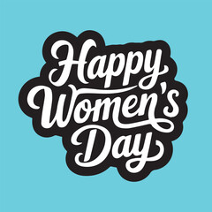 happy women's day typography