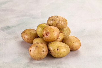 Raw fresh young baby potato