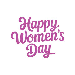 happy women's day typography