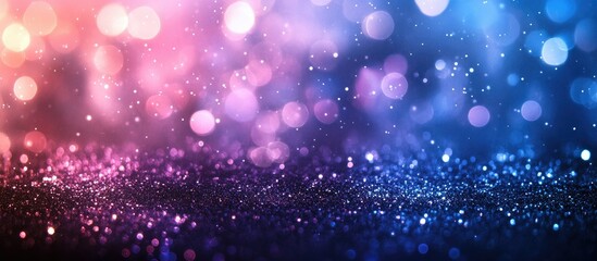 Enchanted Glitter: A Dreamy Abstract Background of Pink and Blue Sparkle