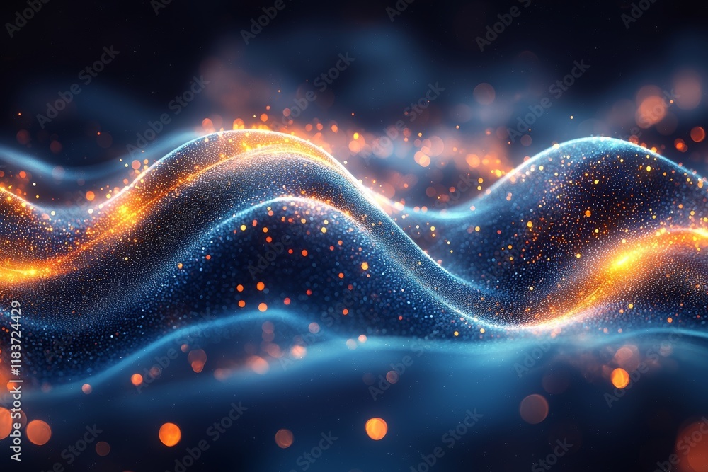 Poster a diagonal background combines abstract blue and black in a light gradient, enhanced by the soft tex