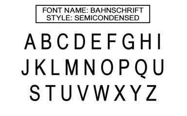 Bahnschrift Font vector file