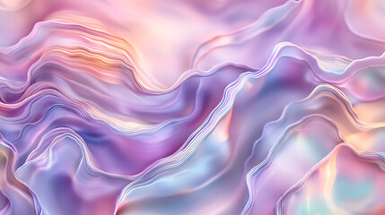 Obraz premium Abstract blurred pearl background with shimmering hues of lilac, turquoise, mauve and cream colors
