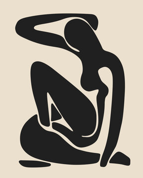 contemporary abstract silhouette human figure
