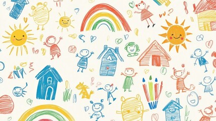 Vibrant Kids' Drawing Collection Coloring Page