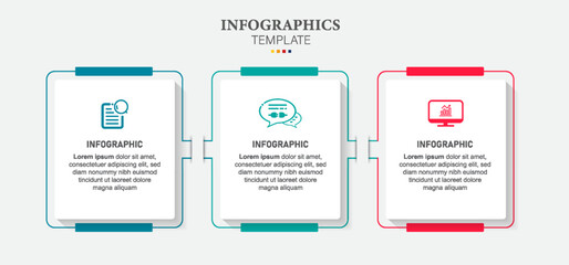 Obraz premium Presentation business infographic template with 3 options.