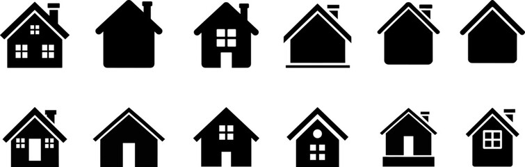House Icon Set with Variations