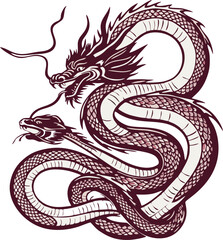 dragon snake mascot logo design concept	