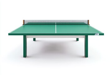 Isolated green ping pong table on white background