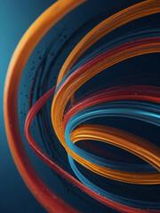 Fototapeta premium An athlete sprints with a dynamic, modern abstract background.
