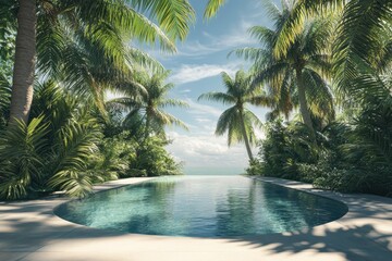 Fototapeta premium Luxury palm model in a natural setting