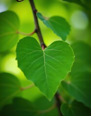 Obraz premium Heart-Shaped Leaves in Nature