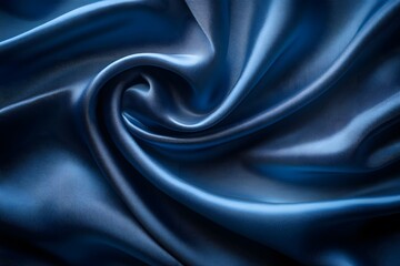 Obraz premium Luxurious Blue Silk Fabric with Elegant Waves for Textile Design