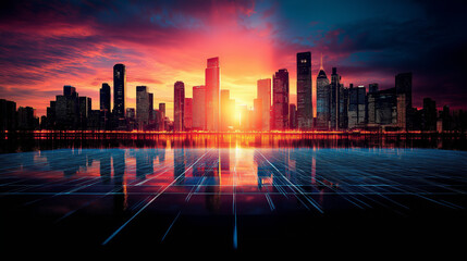 Fototapeta premium Economic policy reform initiatives in urban landscapes impact on future growth and development