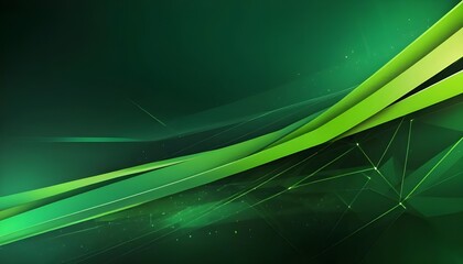 abstract technology background designed for an engaging green presentation showcases dynamic geometric forms and lively green hues