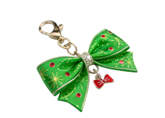 Coquette green bow, inspired whimsical holiday charm