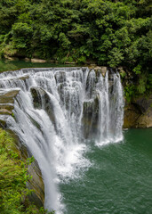 Fototapeta premium Sunny view of the Shifen Falls