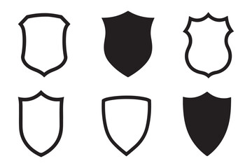 Complete Shield Icon Collection for Digital Assets
