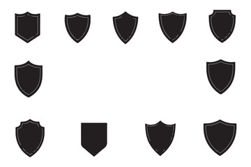 Complete Shield Icon Collection for Digital Assets
